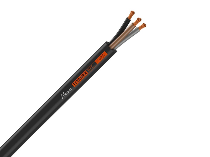 nexans titanex 100m | stroomkabel h07rn f 3x2,50