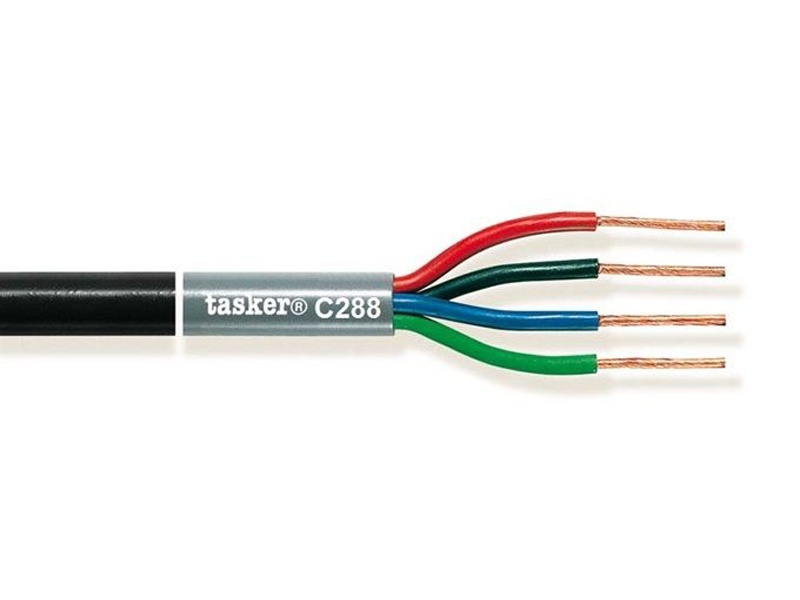 tasker c288 100m | speakerkabel 4x2,50, zwart