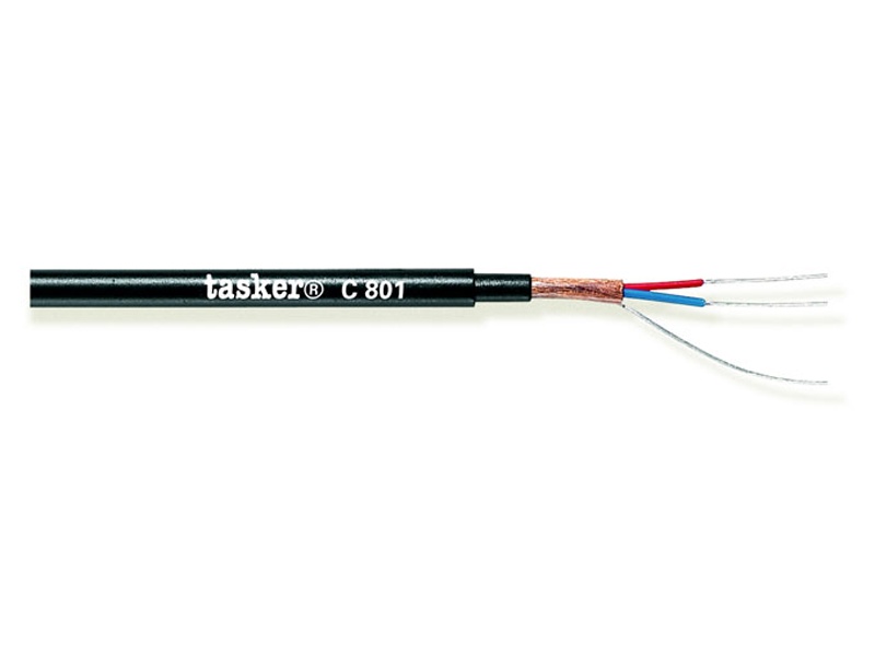 tasker c801 100m | digitale audio/dmx kabel 110 ohm 2x0,22, zwart